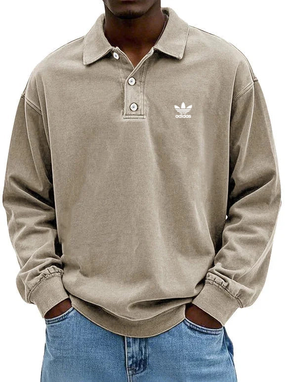 аⅾіⅾаѕ – Polo casual à manches longues pour homme