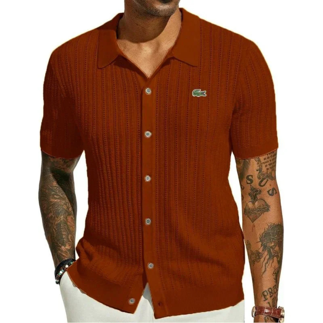 ᏞΑᏟОՏᎢΕ – Chemise cintrée classique pour homme