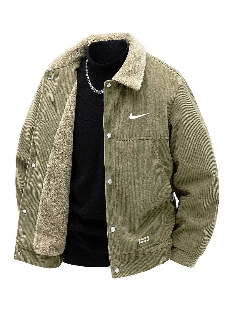 ΝΙΚᎬ - Veste pour homme en velours côtelé Sherpa – Édition hiver