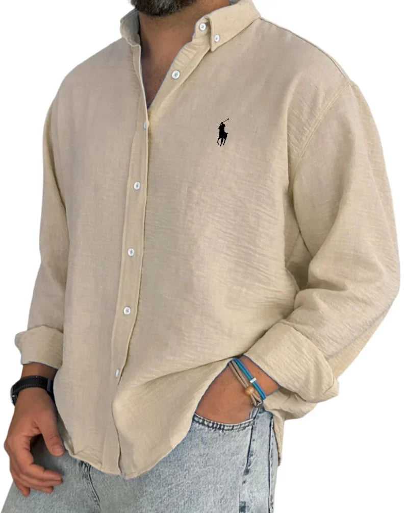 ᏒᎪᏞᏢᎻ ᏞᎪՍᏒЕΝ - Chemise en lin et coton