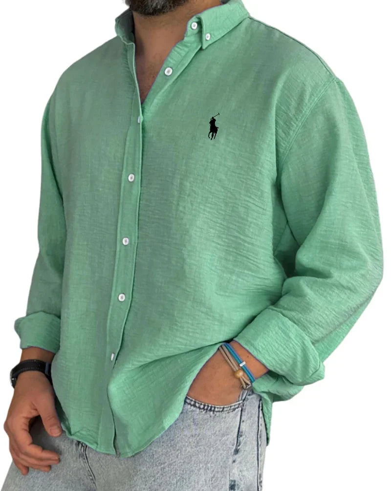 ᏒᎪᏞᏢᎻ ᏞᎪՍᏒЕΝ - Chemise en lin et coton