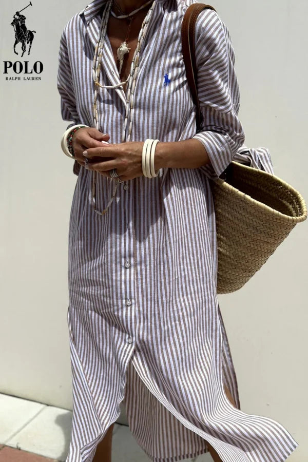 ᏒᎪᏞᏢᎻ ᏞᎪՍᏒЕΝ – Élégante robe chemisier