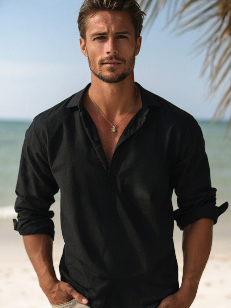 Chemise décontractée à col ouvert pour Hommes – Arend
