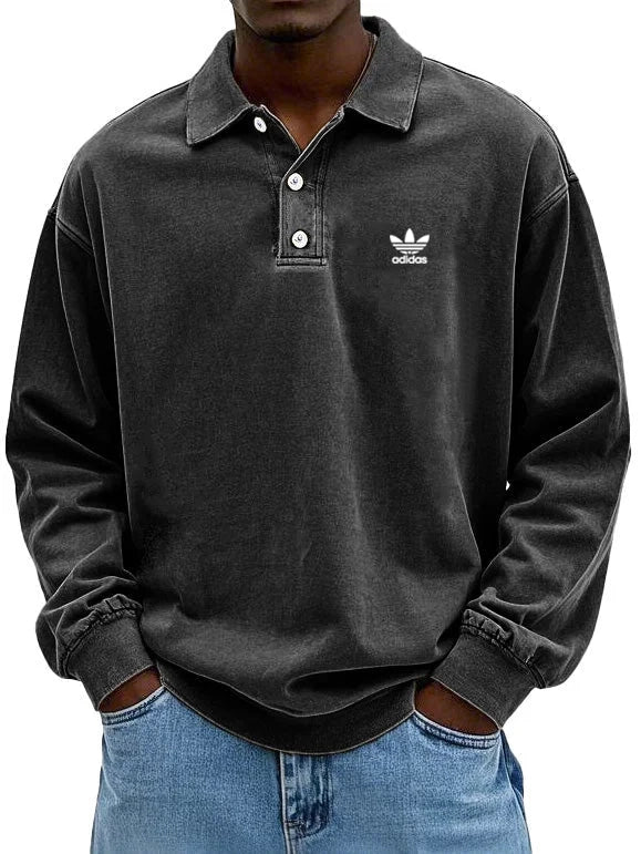 аⅾіⅾаѕ – Polo casual à manches longues pour homme