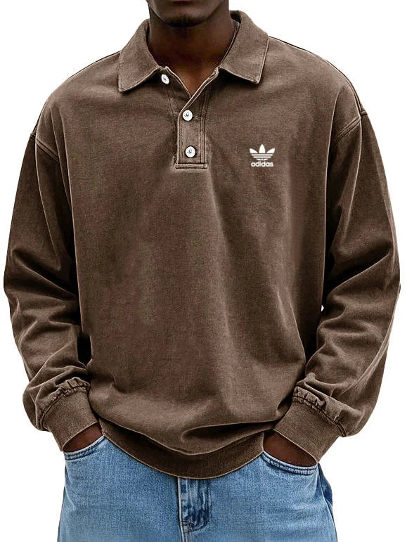 аⅾіⅾаѕ – Polo casual à manches longues pour homme