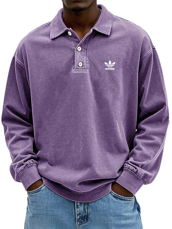 аⅾіⅾаѕ – Polo casual à manches longues pour homme