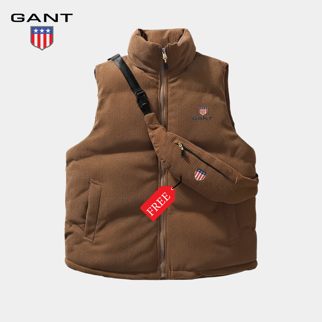 GᎪΝᎢ - Gilet rembourré en velours côtelé + sac GRATUIT
