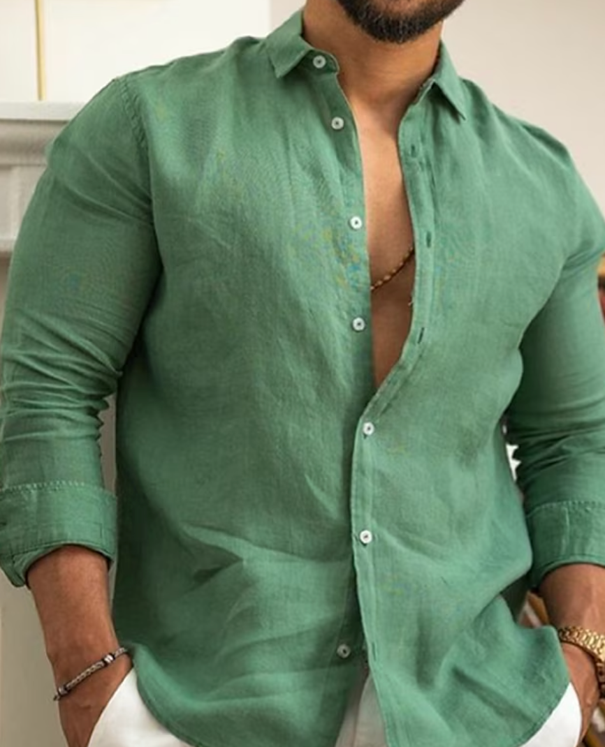 Isirdorus | Chemise en lin élégante pour hommes